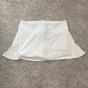 Lululemon Play Off The Pleats Pure White Tennis Skirt Skort